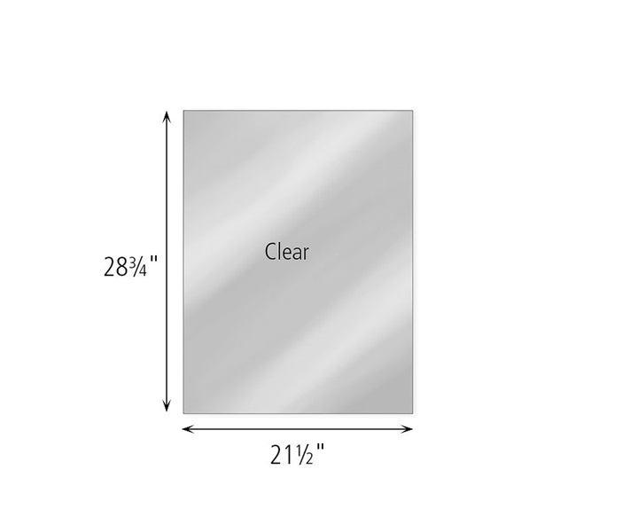 Dimensions of F823 Clear Cover for Bulletin Panel 24 x 32