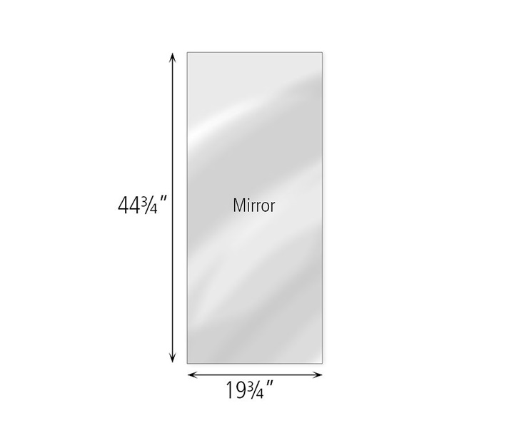 Dimensions of F845 Mirror Cover for 4 x 24 Shelf