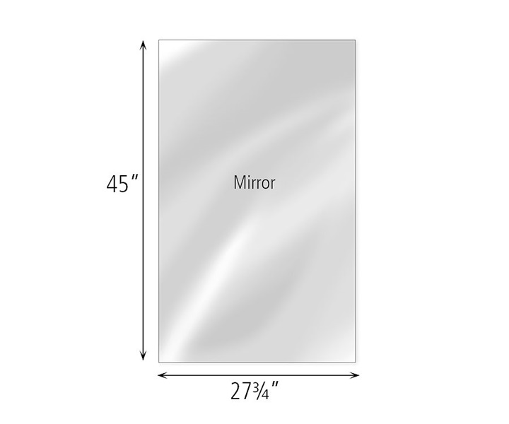 Dimensions of F849 Mirror Cover for 4 x 32 Shelf
