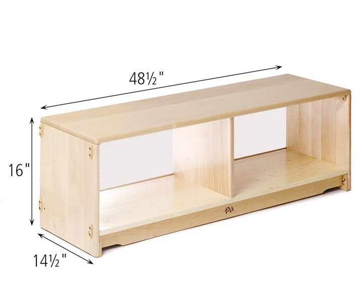 Dimensions of F614 Translucent Back Shelf 4 x 16