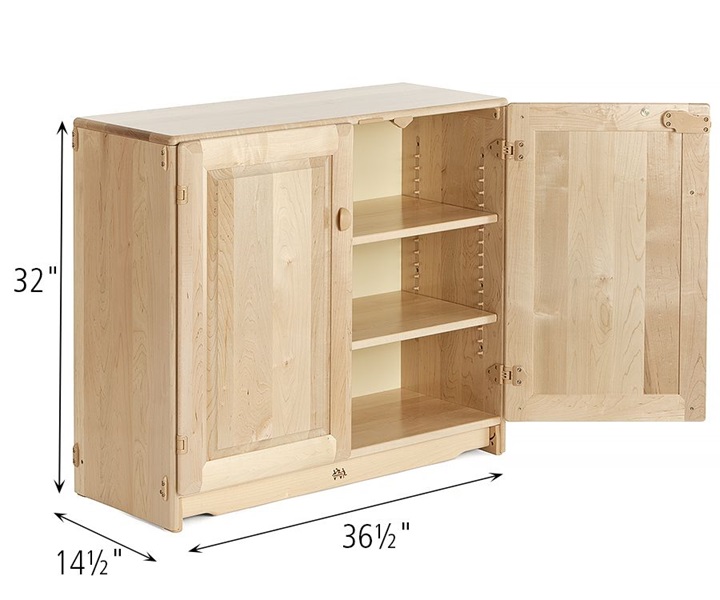 Dimensions of F634 Adjustable Shelf with Doors 3 x 32