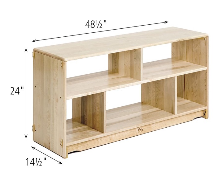 Dimensions of F644 Open Back Shelf 4 x 24