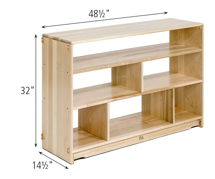 Dimensions of F646 Open Back Shelf 4 x 32