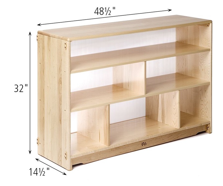 Dimensions of F649 Translucent Back Shelf 4 x 32