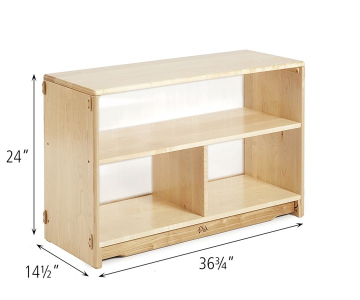 Dimensions of F663 Translucent Back Shelf 3 x 24
