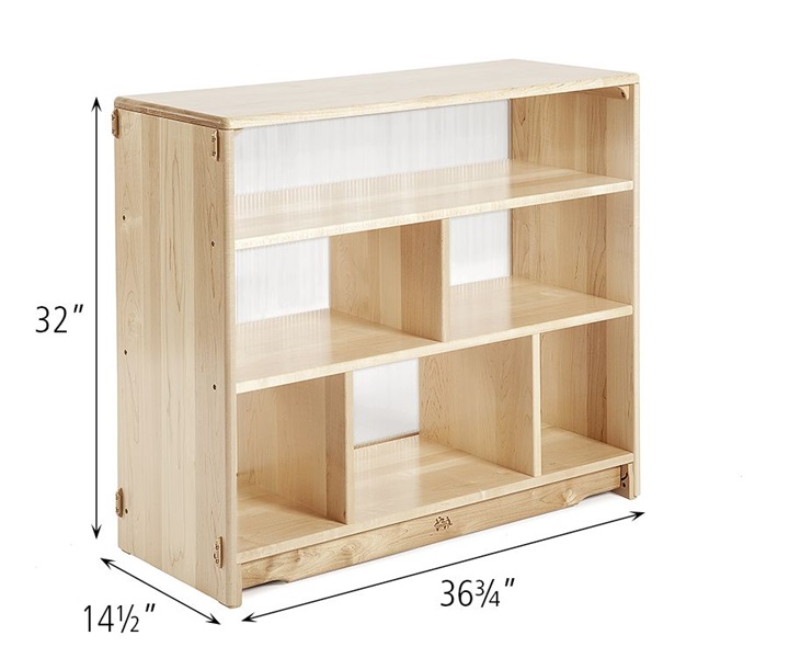 Dimensions of F664 Translucent Back Shelf 3 x 32
