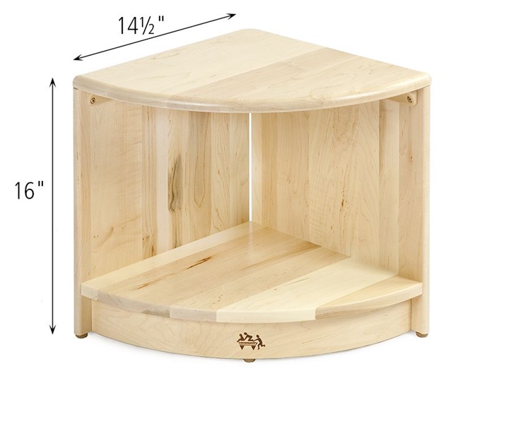 Dimensions of F671 Corner Shelf 16