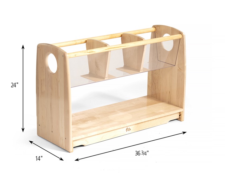Dimensions of F777 Book Cart