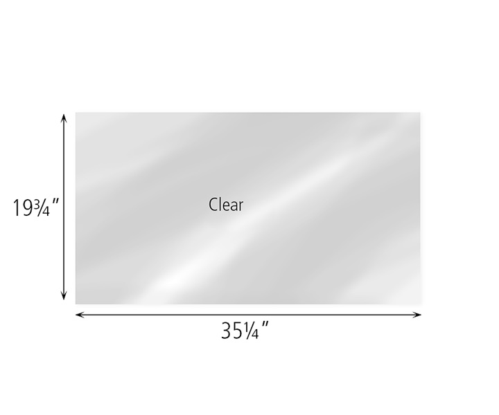 Dimensions of F852 Clear Cover for 3 x 24 Shelf