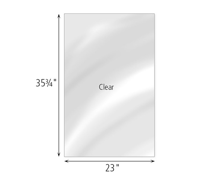 Dimensions of F879 Clear Cover for 2 x 40 Shelf