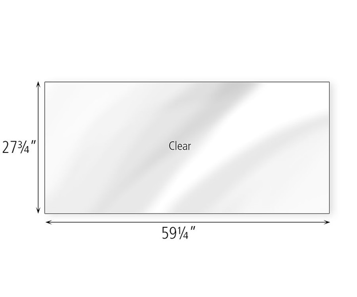 Dimensions of F888 Clear Cover for 5 x 32 Shelf