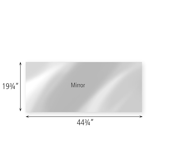 Dimensions of F845 Mirror Cover for 4 x 24 Shelf