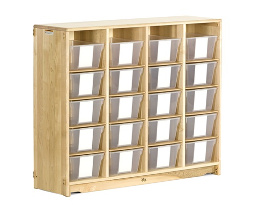 Tote Shelves, Wooden Classroom Tote Shelving