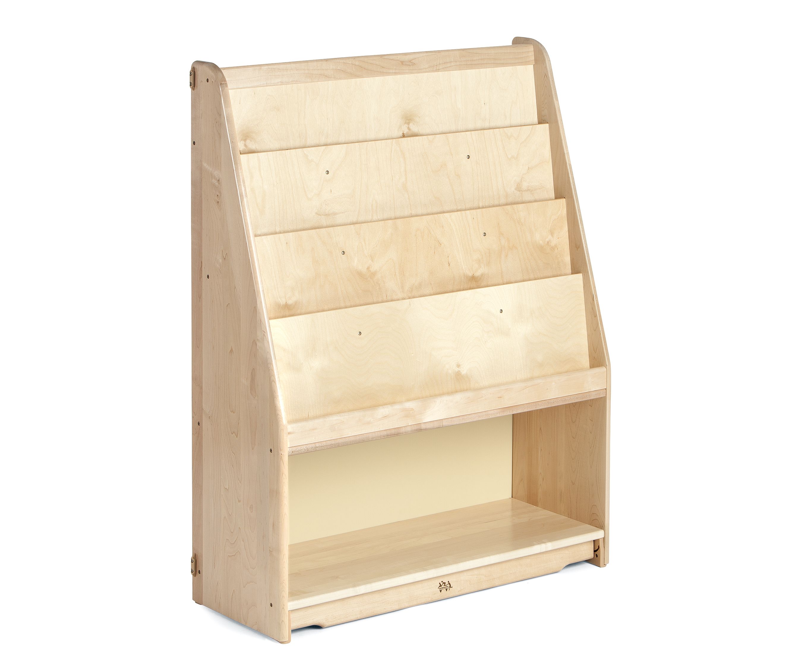 Wooden book discount display shelf
