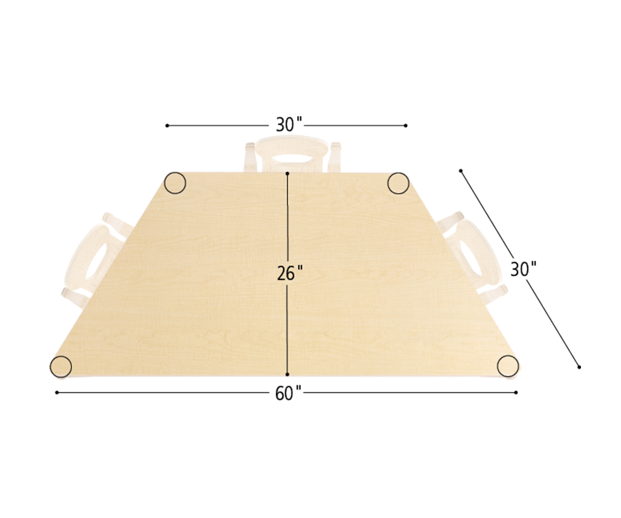 Trapezoidal Classroom Table