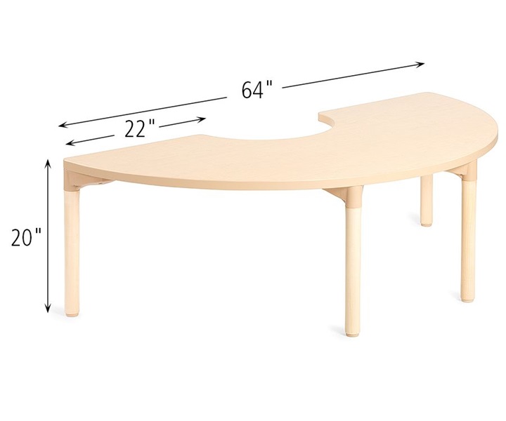 Half Circle Classroom Table
