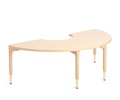 A835 Classroom Half Circle Table 64 with A934 Adjustable Leg for Table, Medium, 4pack
