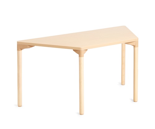 A851 Classroom Trapezoidal Table with A861 Wood Leg for 28 Inch Table 4pack
