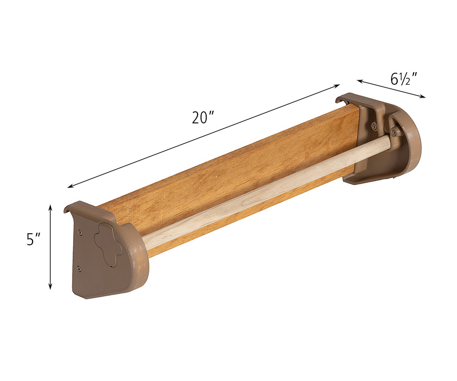 Dimensions of paper roll holder for Outlast Art shed