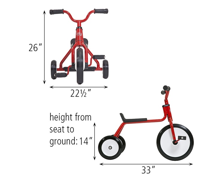 Dimensions of R213 Roadstar II Tricycle