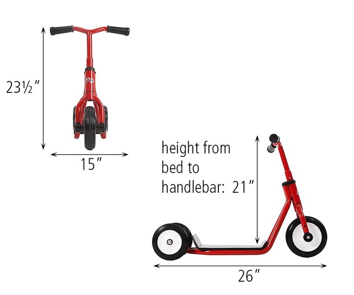 Dimensions of R301 Starter Scooter