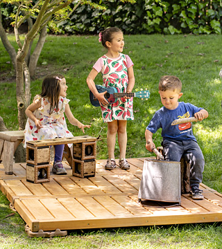 children playing outside