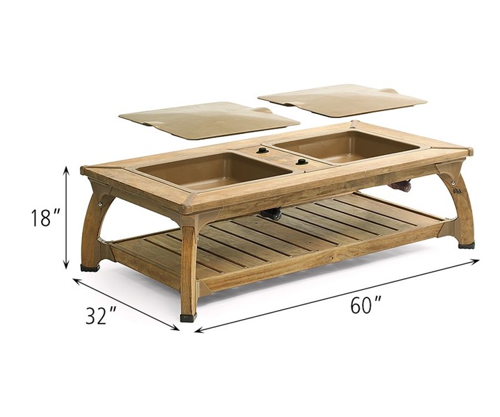 Dimensions of W432 Outlast Double Water Table 18