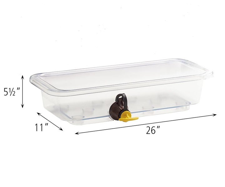 Dimensions of W439 Outlast Flow Pan