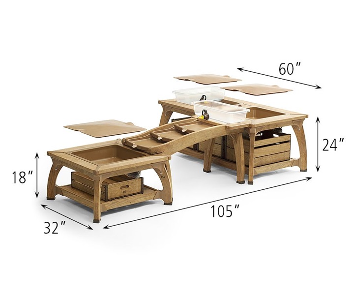 Dimensions of W445 Outlast Cascade Play Center