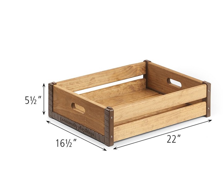 Dimensions of W334 Three Outlast Shallow Crates