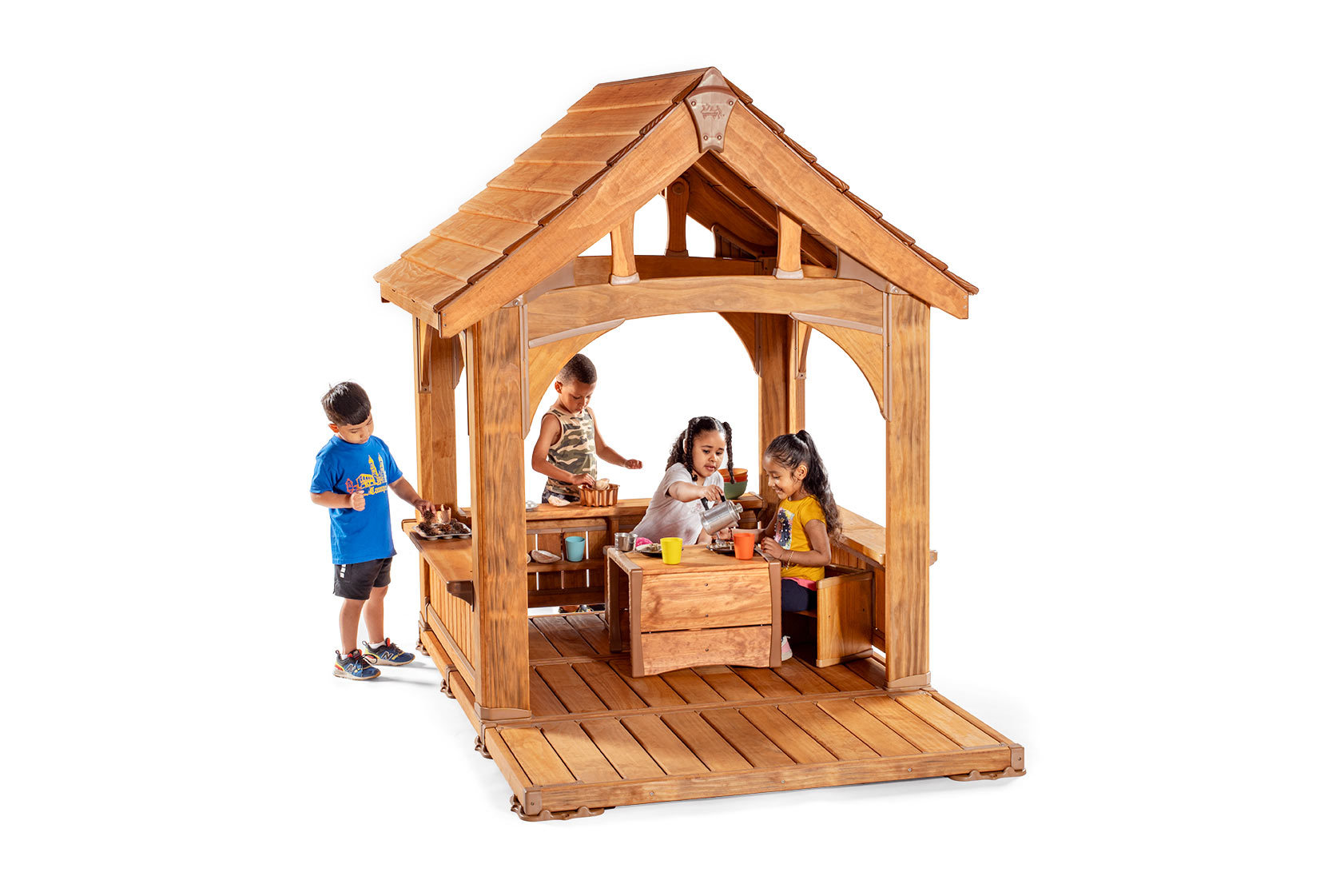 playhouse and cube furniture in use indoors