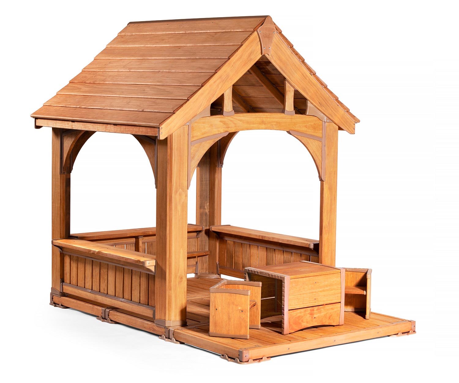 playhouse and cube furniture on white background