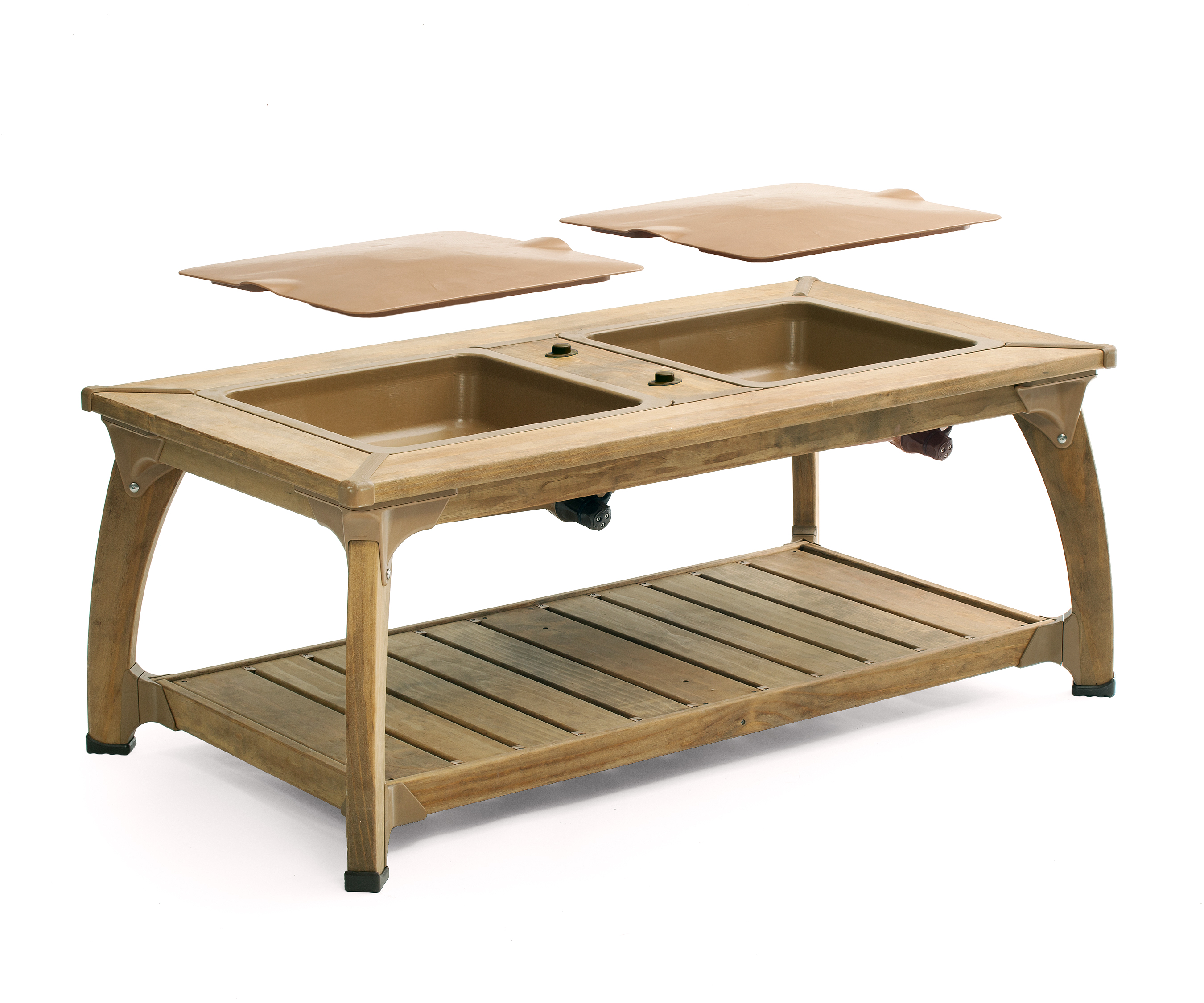 Wooden sand 2025 table with lid
