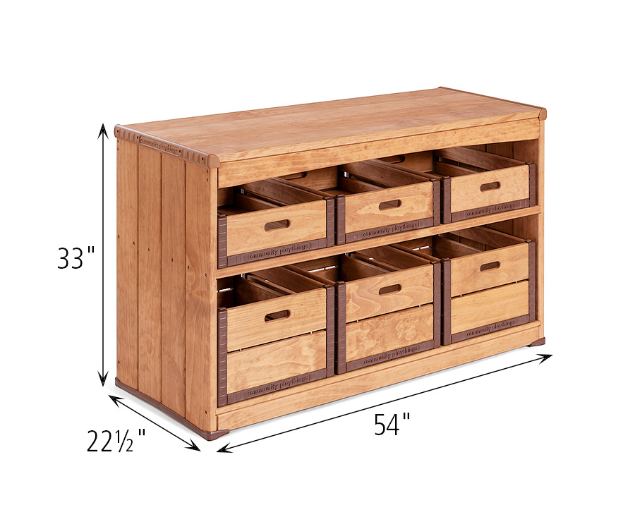 Dimensions of Large sandbox storage shelf