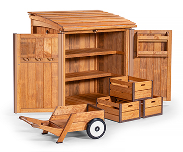 storage set shot on white background