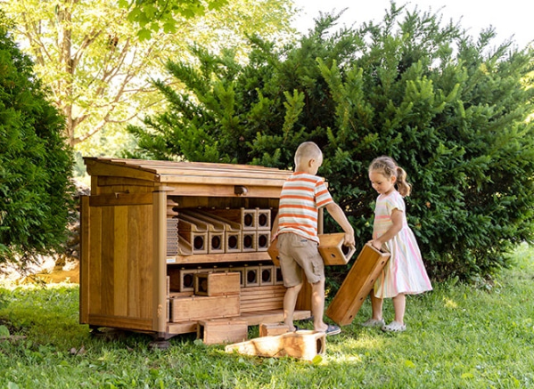 kids playing outdoors with shed 44
