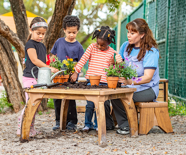 play table outdoors in use