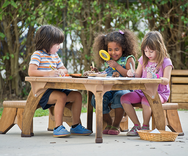 play table in use outdoors