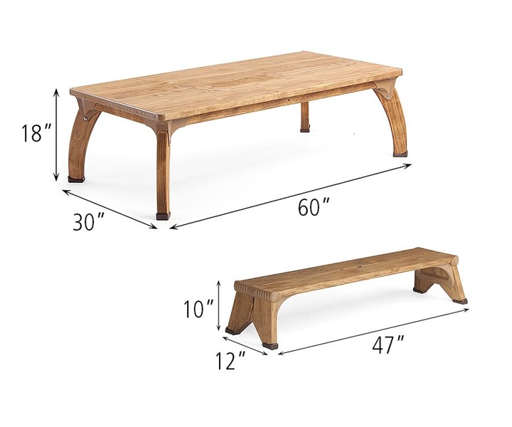 Dimensions of W354 Outlast Project Table Preschool Set