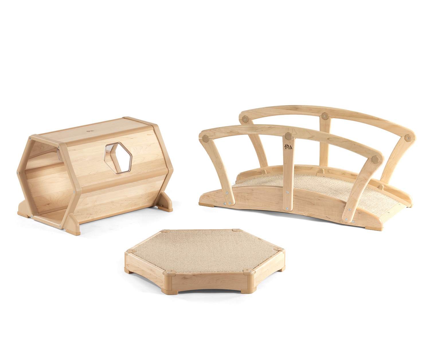 Toddler Climber Tunnel, Bridge and 4" Platform