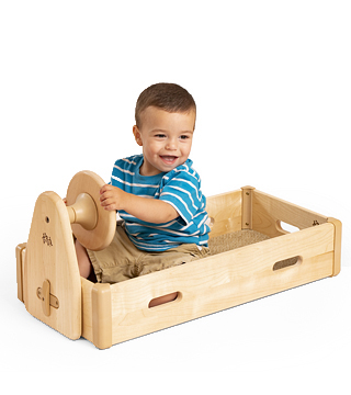 two children playing in a riser