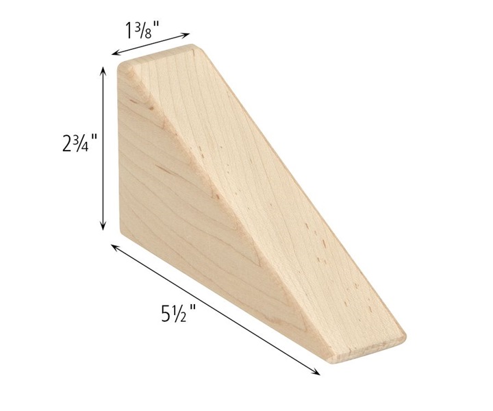 Dimensions of G506 Set of 4 Unit Block Triangles