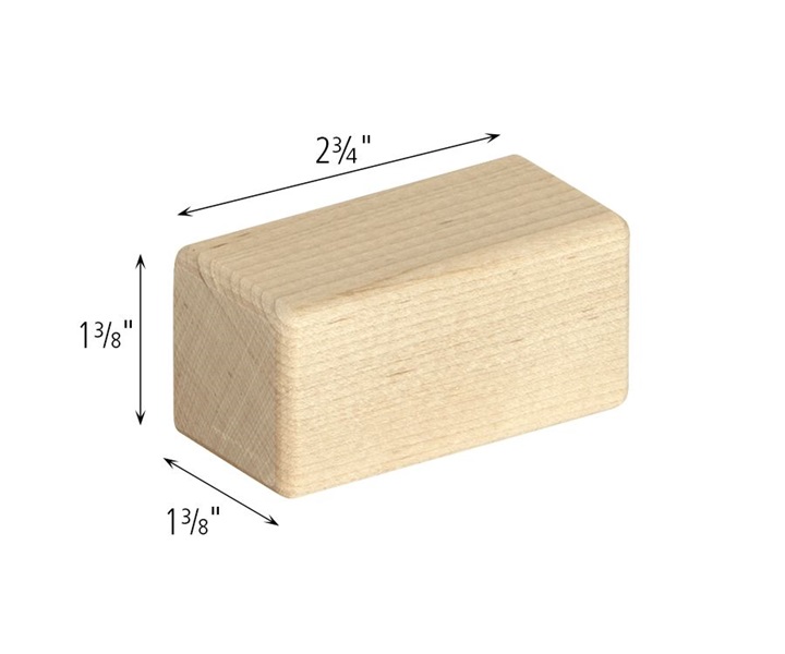 Dimensions of G521 Set of 16 Unit Block Half Pillars