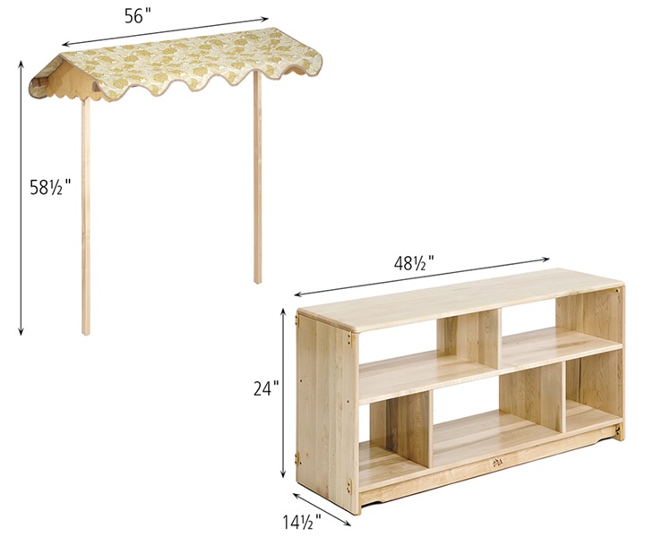 Dimensions of F872 Canopy Unit