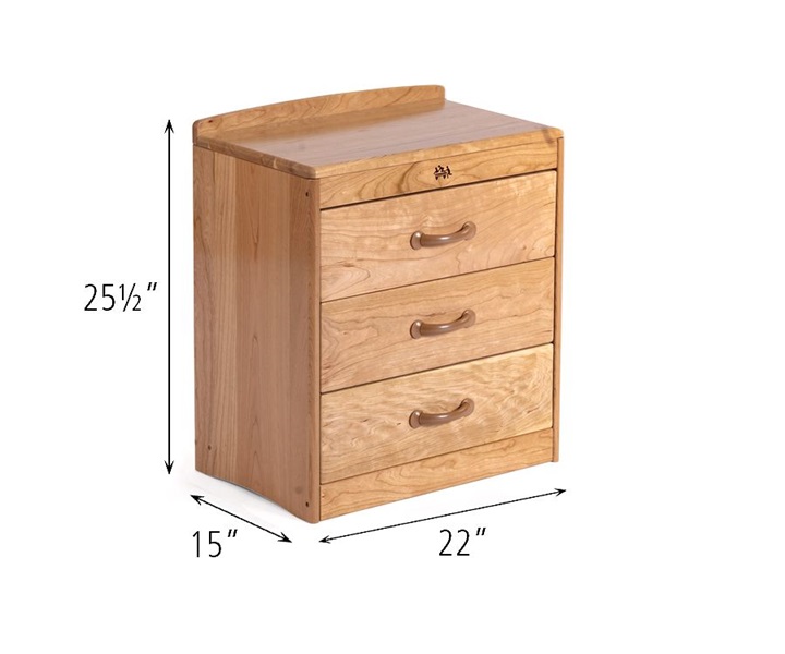 Dimensions of C366 Childsize Dresser