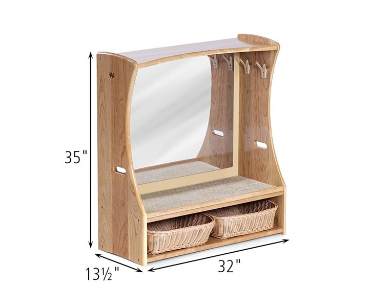 Dimensions of C908 Toddler Dress-Up Unit