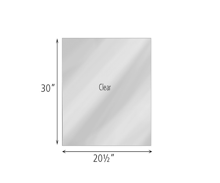 Dimensions of F878 Clear Cover for Woodcrest Furniture