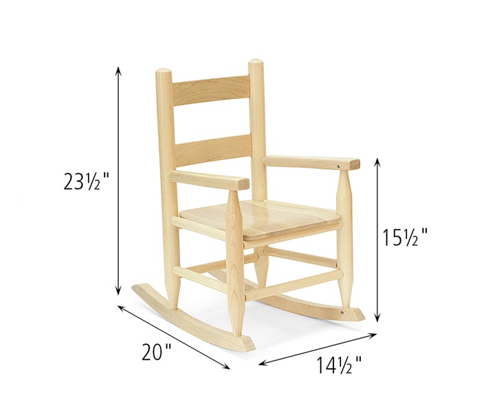 Dimensions of J800 Rocking Chair