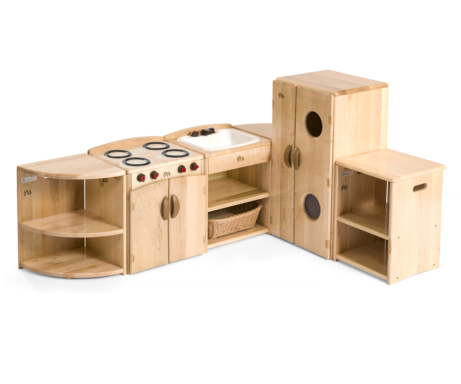 Toddler Kitchen Corner Set  Maple