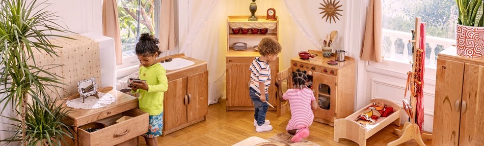 Children's Kitchen Play Set, Montessori Play Kitchen